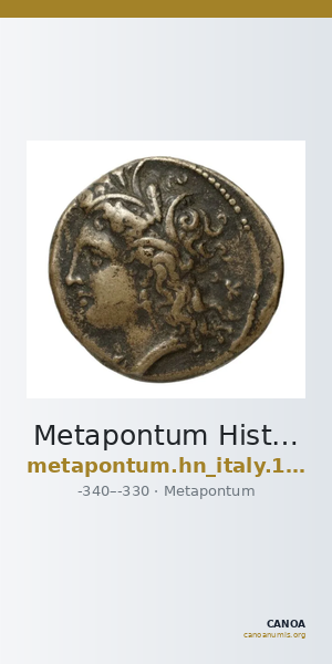 Metapontum Historia Numorum Italy 1564 — CANOA