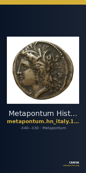 Metapontum Historia Numorum Italy 1564 — CANOA