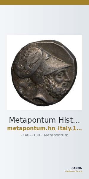 Metapontum Historia Numorum Italy 1574 — CANOA