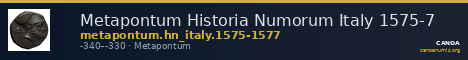 Metapontum Historia Numorum Italy 1575-7 — CANOA