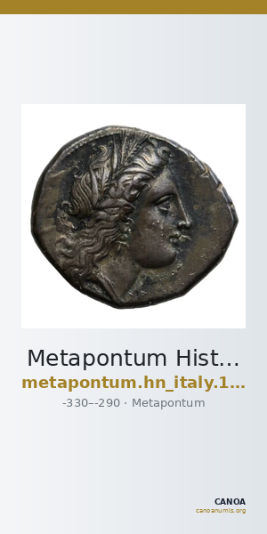 Metapontum Historia Numorum Italy 1580-3 — CANOA