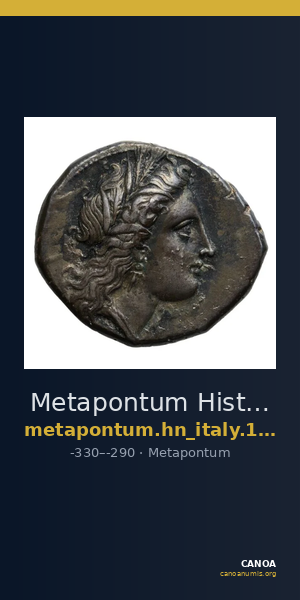 Metapontum Historia Numorum Italy 1580-3 — CANOA