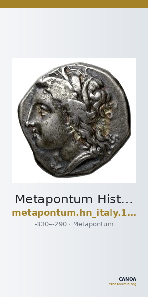 Metapontum Historia Numorum Italy 1585-93 — CANOA