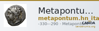 Metapontum Historia Numorum Italy 1585-93 — CANOA