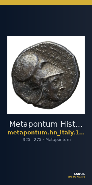 Metapontum Historia Numorum Italy 1596 — CANOA