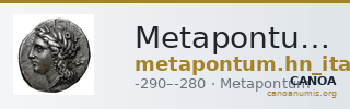 Metapontum Historia Numorum Italy 1612-20 — CANOA