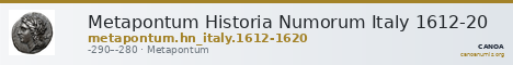 Metapontum Historia Numorum Italy 1612-20 — CANOA