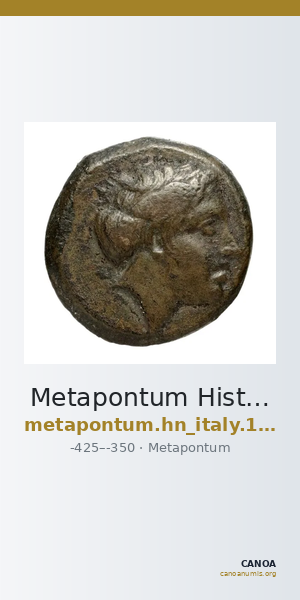Metapontum Historia Numorum Italy 1642 — CANOA