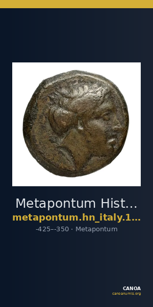 Metapontum Historia Numorum Italy 1642 — CANOA