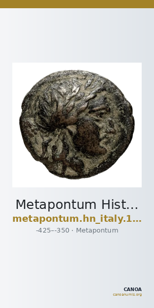 Metapontum Historia Numorum Italy 1652 — CANOA