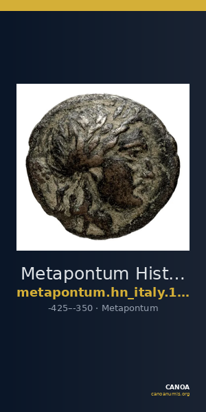 Metapontum Historia Numorum Italy 1652 — CANOA