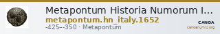 Metapontum Historia Numorum Italy 1652 — CANOA