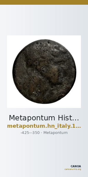 Metapontum Historia Numorum Italy 1654-6 — CANOA