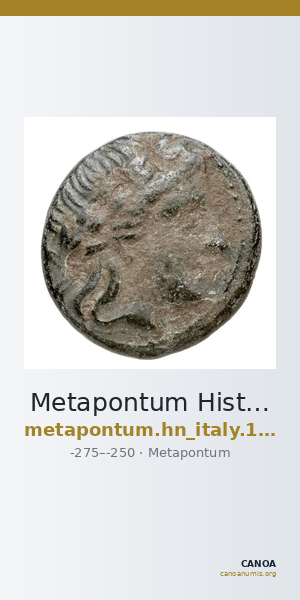 Metapontum Historia Numorum Italy 1686 — CANOA
