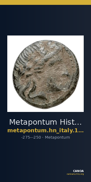 Metapontum Historia Numorum Italy 1686 — CANOA