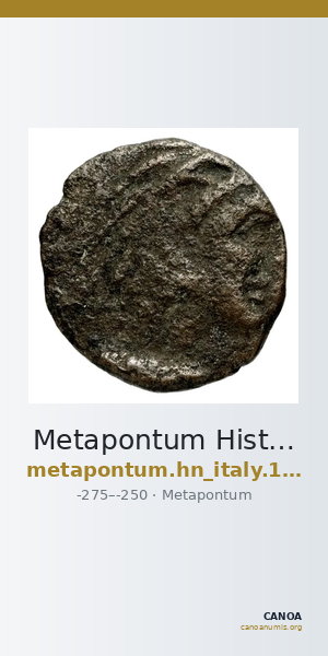 Metapontum Historia Numorum Italy 1690 — CANOA
