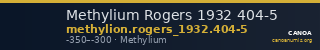 Methylium Rogers 1932 404-5 — CANOA