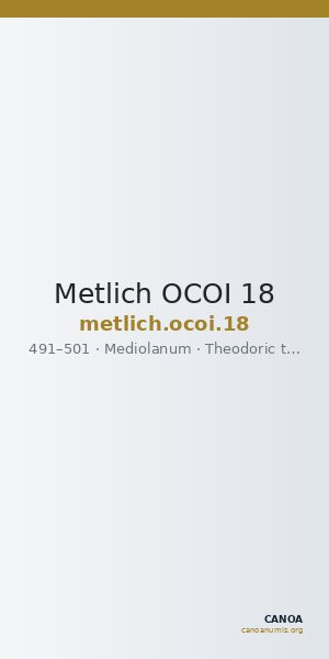 Metlich OCOI 18 — CANOA