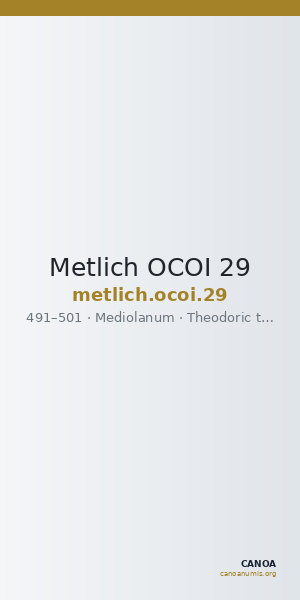 Metlich OCOI 29 — CANOA