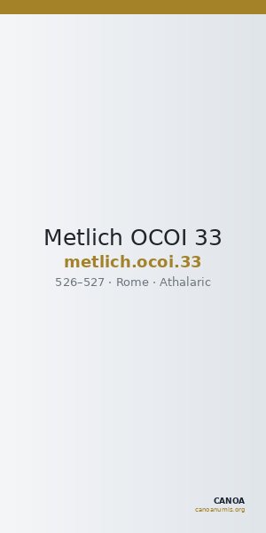 Metlich OCOI 33 — CANOA