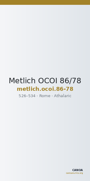 Metlich OCOI 86/78 — CANOA