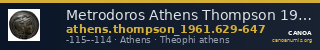 Metrodoros Athens Thompson 1961 629-647 — CANOA