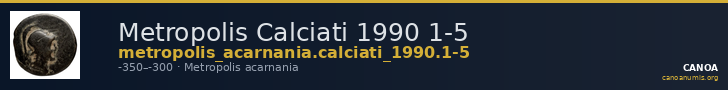 Metropolis Calciati 1990 1-5 — CANOA