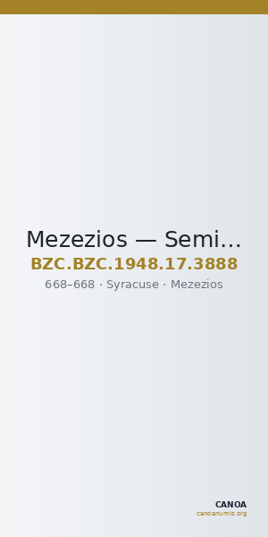 Mezezios — Semissis (Syracuse, 668) — CANOA