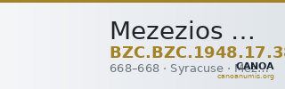 Mezezios — Semissis (Syracuse, 668) — CANOA