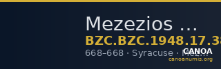Mezezios — Semissis (Syracuse, 668) — CANOA