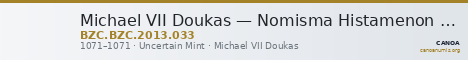 Michael VII Doukas — Nomisma Histamenon (Uncertain Mint, 1071) — CANOA