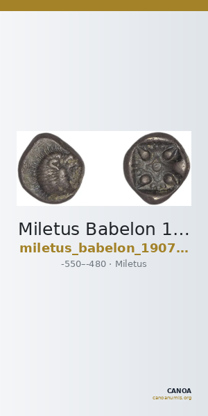 Miletus Babelon 1907 430 — CANOA