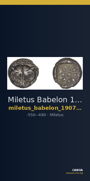 Miletus Babelon 1907 434 — CANOA