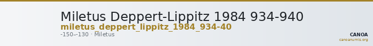 Miletus Deppert-Lippitz 1984 934-940 — CANOA
