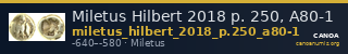 Miletus Hilbert 2018 p. 250, A80-1 — CANOA