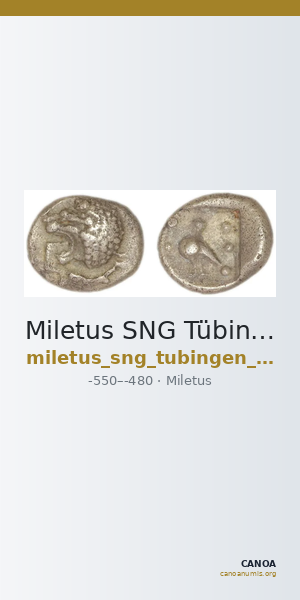 Miletus SNG Tübingen 3000-3017 — CANOA