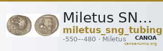 Miletus SNG Tübingen 3000-3017 — CANOA