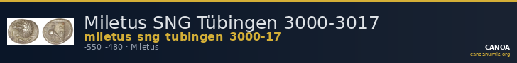 Miletus SNG Tübingen 3000-3017 — CANOA