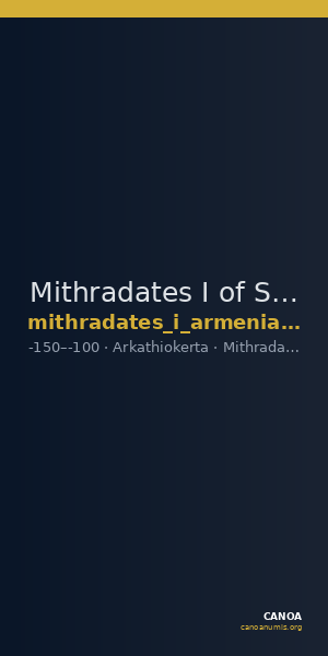 Mithradates I of Sophene Arkathiokerta Kovacs 2016 26 — CANOA