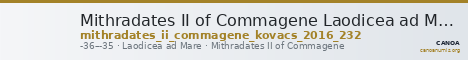 Mithradates II of Commagene Laodicea ad Mare Kovacs 2016 232 — CANOA