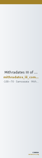 Mithradates III of Commagene Samosata Kovacs 2016 222 — CANOA