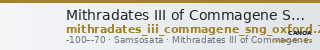 Mithradates III of Commagene Samosata SNG Oxford 2018-2019 — CANOA