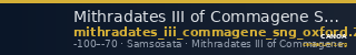 Mithradates III of Commagene Samosata SNG Oxford 2018-2019 — CANOA