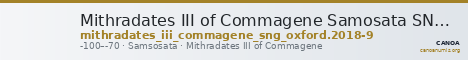 Mithradates III of Commagene Samosata SNG Oxford 2018-2019 — CANOA
