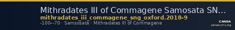 Mithradates III of Commagene Samosata SNG Oxford 2018-2019 — CANOA