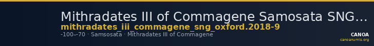 Mithradates III of Commagene Samosata SNG Oxford 2018-2019 — CANOA
