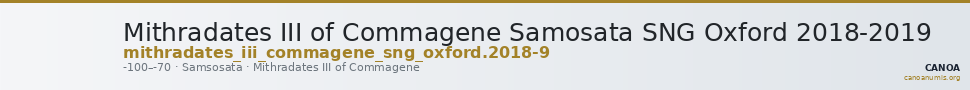 Mithradates III of Commagene Samosata SNG Oxford 2018-2019 — CANOA