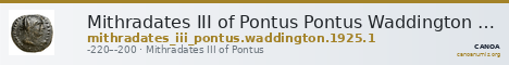 Mithradates III of Pontus Pontus Waddington 1925 1 — CANOA