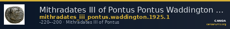 Mithradates III of Pontus Pontus Waddington 1925 1 — CANOA