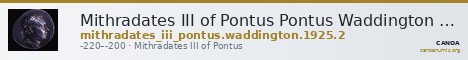Mithradates III of Pontus Pontus Waddington 1925 2 — CANOA